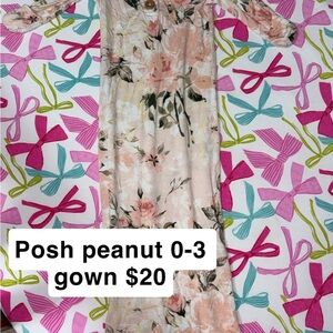 Posh Peanut Floral Kids Dress - Pink and Cream